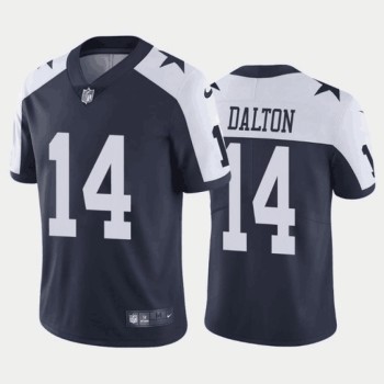 Men's Dallas Cowboys #14 Andy Dalton Navy Vapor Limited Stitched Jersey Men's Dallas Cowboys #14 Andy Dalton Navy Vapor Limited Stitched Jersey