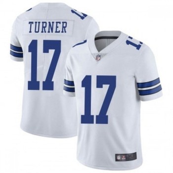 Men's Dallas Cowboys #17 Malik Turner White Vapor Limited Stitched Jersey Men's Dallas Cowboys #17 Malik Turner White Vapor Limited Stitched Jersey