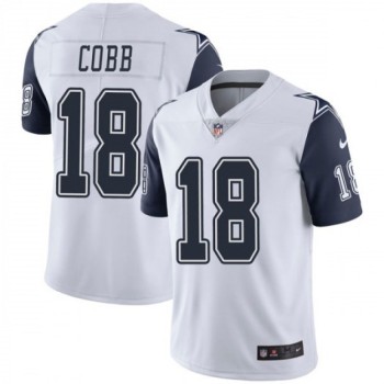 Men's Dallas Cowboys #18 Randall Cobb White Color Rush Limited Stitched NFL Jersey Men's Dallas Cowboys #18 Randall Cobb White Color Rush Limited Stitched NFL Jersey