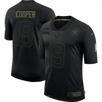Men's Dallas Cowboys #19 Amari Cooper 2020 Black Salute To Service Limited Stitched Jersey Men's Dallas Cowboys #19 Amari Cooper 2020 Black Salute To Service Limited Stitched Jersey