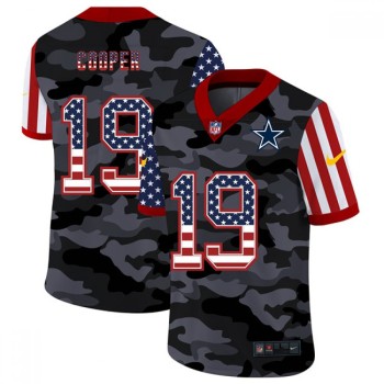 Men's Dallas Cowboys #19 Amari Cooper 2020 Camo USA Flag Limited Stitched Jersey Men's Dallas Cowboys #19 Amari Cooper 2020 Camo USA Flag Limited Stitched Jersey