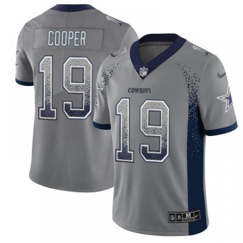Men's Dallas Cowboys #19 Amari Cooper Gray 2018 Drift Fashion Color Rush Limited Stitched NFL Jersey Men's Dallas Cowboys #19 Amari Cooper Gray 2018 Drift Fashion Color Rush Limited Stitched NFL Jersey