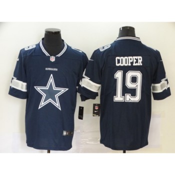 Men's Dallas Cowboys #19 Amari Cooper Navy 2020 Team Big Logo Limited Stitched Jersey Men's Dallas Cowboys #19 Amari Cooper Navy 2020 Team Big Logo Limited Stitched Jersey