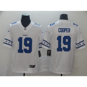 Men's Dallas Cowboys #19 Amari Cooper White 2019 Team Logo Cool Edition Stitched NFL Jersey Men's Dallas Cowboys #19 Amari Cooper White 2019 Team Logo Cool Edition Stitched NFL Jersey