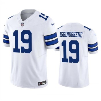 Men's Dallas Cowboys #19 Noah Igbinoghene White 2023 F.U.S.E.Vapor Limited Stitched Football Jersey Men's Dallas Cowboys #19 Noah Igbinoghene White 2023 F.U.S.E.Vapor Limited Stitched Football Jersey