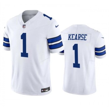 Men's Dallas Cowboys #1 Jayron Kearse White 2023 F.U.S.E. Vapor Limited Stitched Football Jersey Men's Dallas Cowboys #1 Jayron Kearse White 2023 F.U.S.E. Vapor Limited Stitched Football Jersey