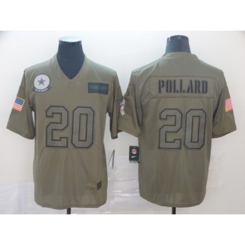 Men's Dallas Cowboys #20 Tony Pollard 2019 Camo Salute To Service Limited Stitched NFL Jersey Men's Dallas Cowboys #20 Tony Pollard 2019 Camo Salute To Service Limited Stitched NFL Jersey