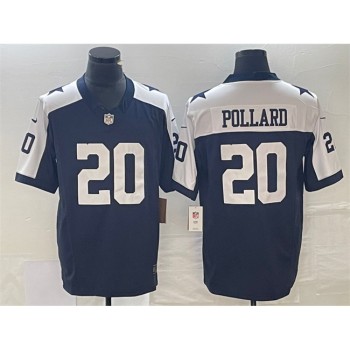 Men's Dallas Cowboys #20 Tony Pollard Navy 2023 F.U.S.E.Thanksgiving Limited Stitched Football Jersey Men's Dallas Cowboys #20 Tony Pollard Navy 2023 F.U.S.E.Thanksgiving Limited Stitched Football Jersey