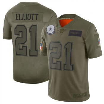 Men's Dallas Cowboys #21 Ezekiel Elliott 2019 Camo Salute To Service Limited Stitched NFL Jersey Men's Dallas Cowboys #21 Ezekiel Elliott 2019 Camo Salute To Service Limited Stitched NFL Jersey