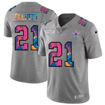 Men's Dallas Cowboys #21 Ezekiel Elliott 2020 Grey Crucial Catch Limited Stitched Jersey Men's Dallas Cowboys #21 Ezekiel Elliott 2020 Grey Crucial Catch Limited Stitched Jersey