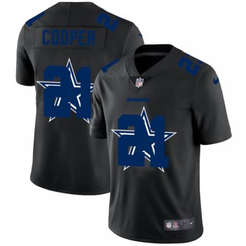 Men's Dallas Cowboys #21 Ezekiel Elliott Black Shadow Logo Limited Stitched Jersey Men's Dallas Cowboys #21 Ezekiel Elliott Black Shadow Logo Limited Stitched Jersey