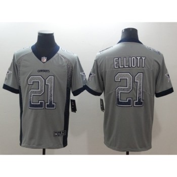 Men's Dallas Cowboys #21 Ezekiel Elliott Gray 2018 Drift Fashion Color Rush Limited Stitched NFL Jersey Men's Dallas Cowboys #21 Ezekiel Elliott Gray 2018 Drift Fashion Color Rush Limited Stitched NFL Jersey