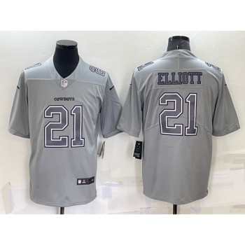 Men's Dallas Cowboys #21 Ezekiel Elliott Grey Atmosphere Fashion Stitched Jersey Men's Dallas Cowboys #21 Ezekiel Elliott Grey Atmosphere Fashion Stitched Jersey