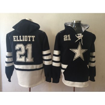 Men's Dallas Cowboys #21 Ezekiel Elliott Navy Blue All Stitched NFL Hoodie Sweatshirt Men's Dallas Cowboys #21 Ezekiel Elliott Navy Blue All Stitched NFL Hoodie Sweatshirt