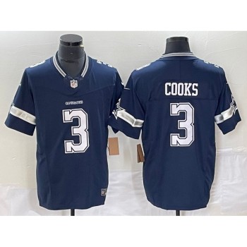 Men's Dallas Cowboys #3 Brandin Cooks Navy 2023 F.U.S.E. Limited Stitched Football Jersey Men's Dallas Cowboys #3 Brandin Cooks Navy 2023 F.U.S.E. Limited Stitched Football Jersey