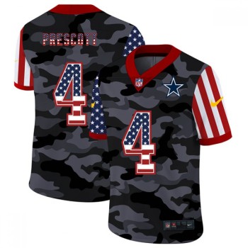 Men's Dallas Cowboys #4 Dak Prescott 2020 Camo USA Flag Limited Stitched Jersey Men's Dallas Cowboys #4 Dak Prescott 2020 Camo USA Flag Limited Stitched Jersey