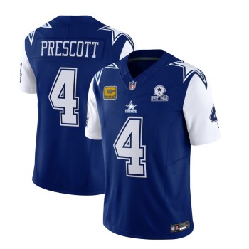Men's Dallas Cowboys #4 Dak Prescott 2023 F.U.S.E. Navy With Established In 1960 Patch And 4-Star C Patch Stitched Football Jersey Men's Dallas Cowboys #4 Dak Prescott 2023 F.U.S.E. Navy With Established In 1960 Patch And 4-Star C Patch Stitched Football Jersey