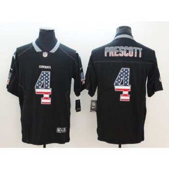 Men's Dallas Cowboys #4 Dak Prescott Black 2018 USA Flag Color Rush Limited Fashion NFL Stitched Jersey Men's Dallas Cowboys #4 Dak Prescott Black 2018 USA Flag Color Rush Limited Fashion NFL Stitched Jersey
