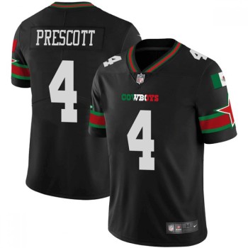 Men's Dallas Cowboys #4 Dak Prescott Black Mexico Vapor Limited Stitched Football Jersey Men's Dallas Cowboys #4 Dak Prescott Black Mexico Vapor Limited Stitched Football Jersey