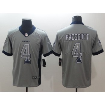 Men's Dallas Cowboys #4 Dak Prescott Gray 2018 Drift Fashion Color Rush Limited Stitched NFL Jersey Men's Dallas Cowboys #4 Dak Prescott Gray 2018 Drift Fashion Color Rush Limited Stitched NFL Jersey
