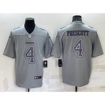 Men's Dallas Cowboys #4 Dak Prescott Grey Atmosphere Fashion Stitched Jersey Men's Dallas Cowboys #4 Dak Prescott Grey Atmosphere Fashion Stitched Jersey