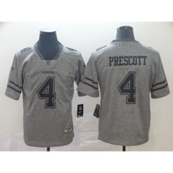 Men's Dallas Cowboys #4 Dak Prescott Grey Stitched NFL Jersey Men's Dallas Cowboys #4 Dak Prescott Grey Stitched NFL Jersey