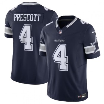 Men's Dallas Cowboys #4 Dak Prescott Navy 2023 F.U.S.E. Vapor Limited Stitched Football Jersey Men's Dallas Cowboys #4 Dak Prescott Navy 2023 F.U.S.E. Vapor Limited Stitched Football Jersey