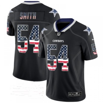 Men's Dallas Cowboys #54 Jaylon Smith Black USA Flag Color Rush Limited Fashion NFL Stitched Jersey Men's Dallas Cowboys #54 Jaylon Smith Black USA Flag Color Rush Limited Fashion NFL Stitched Jersey