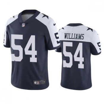 Men's Dallas Cowboys #54 Sam Williams White/Navy Thanksgiving Vapor Limited Stitched Jersey Men's Dallas Cowboys #54 Sam Williams White/Navy Thanksgiving Vapor Limited Stitched Jersey
