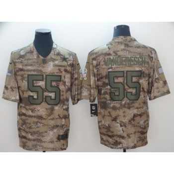 Men's Dallas Cowboys #55 Leighton Vander Esch 2018 Camo Salute To Service Limited Stitched NFL Jersey Men's Dallas Cowboys #55 Leighton Vander Esch 2018 Camo Salute To Service Limited Stitched NFL Jersey