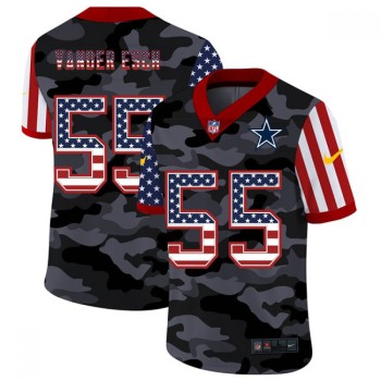 Men's Dallas Cowboys #55 Leighton Vander Esch 2020 Camo USA Flag Limited Stitched Jersey Men's Dallas Cowboys #55 Leighton Vander Esch 2020 Camo USA Flag Limited Stitched Jersey