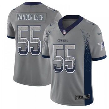 Men's Dallas Cowboys #55 Leighton Vander Esch Gray 2018 Drift Fashion Color Rush Limited Stitched NFL Jersey Men's Dallas Cowboys #55 Leighton Vander Esch Gray 2018 Drift Fashion Color Rush Limited Stitched NFL Jersey