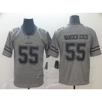 Men's Dallas Cowboys #55 Leighton Vander Esch Grey Stitched NFL Jersey Men's Dallas Cowboys #55 Leighton Vander Esch Grey Stitched NFL Jersey