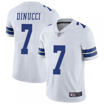 Men's Dallas Cowboys #7 Ben DiNucci White Vapor Limited Stitched Jersey Men's Dallas Cowboys #7 Ben DiNucci White Vapor Limited Stitched Jersey