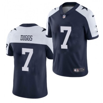 Men's Dallas Cowboys #7 Trevon Diggs 2021 Navy Thanksgiving Limited Stitched Jersey Men's Dallas Cowboys #7 Trevon Diggs 2021 Navy Thanksgiving Limited Stitched Jersey