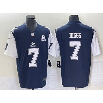 Men's Dallas Cowboys #7 Trevon Diggs Navy 2023 F.U.S.E. With 1960 Patch Vapor Limited Stitched Football Jersey Men's Dallas Cowboys #7 Trevon Diggs Navy 2023 F.U.S.E. With 1960 Patch Vapor Limited Stitched Football Jersey