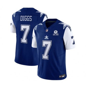 Men's Dallas Cowboys #7 Trevon Diggs Navy 2023 F.U.S.E. With 1960 Patch Vapor Limited Stitched Football Jersey Men's Dallas Cowboys #7 Trevon Diggs Navy 2023 F.U.S.E. With 1960 Patch Vapor Limited Stitched Football Jersey