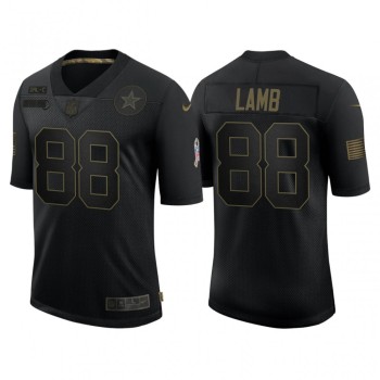 Men's Dallas Cowboys #88 CeeDee Lamb 2020 Black Salute To Service Limited Stitched Jersey Men's Dallas Cowboys #88 CeeDee Lamb 2020 Black Salute To Service Limited Stitched Jersey