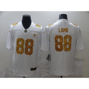 Men's Dallas Cowboys #88 CeeDee Lamb 2020 White Leopard Print Fashion Limited Stitched Jersey Men's Dallas Cowboys #88 CeeDee Lamb 2020 White Leopard Print Fashion Limited Stitched Jersey