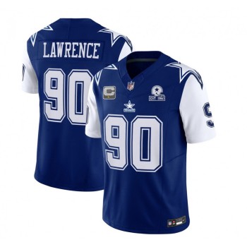 Men's Dallas Cowboys #90 DeMarcus Lawrence Navy 2023 F.U.S.E. With 1960 Patch Vapor Limited Stitched Football Jersey Men's Dallas Cowboys #90 DeMarcus Lawrence Navy 2023 F.U.S.E. With 1960 Patch Vapor Limited Stitched Football Jersey