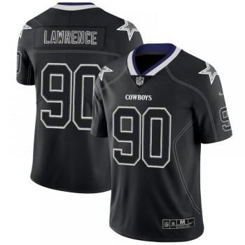 Men's Dallas Cowboys #90 Demarcus Lawrence Black 2018 Lights Out Color Rush NFL Limited Stitched Jersey Men's Dallas Cowboys #90 Demarcus Lawrence Black 2018 Lights Out Color Rush NFL Limited Stitched Jersey