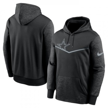 Men's Dallas Cowboys Black Reflective Therma Hoodie Men's Dallas Cowboys Black Reflective Therma Hoodie