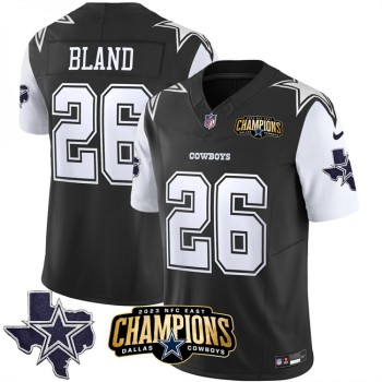 Men's Dallas Cowboys #26 DaRon Bland Black/White 2023 F.U.S.E. NFC East Champions Patch Stitched Football Jersey Men's Dallas Cowboys #26 DaRon Bland Black/White 2023 F.U.S.E. NFC East Champions Patch Stitched Football Jersey