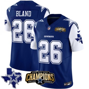 Men's Dallas Cowboys #26 DaRon Bland Blue/White 2023 F.U.S.E. NFC East Champions Patch Stitched Football Jersey Men's Dallas Cowboys #26 DaRon Bland Blue/White 2023 F.U.S.E. NFC East Champions Patch Stitched Football Jersey