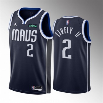 Men's Dallas Mavericks #2 Dereck Lively II Navy 2023 Draft Statement Edition Stitched Basketball Jersey Men's Dallas Mavericks #2 Dereck Lively II Navy 2023 Draft Statement Edition Stitched Basketball Jersey