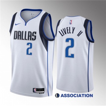 Men's Dallas Mavericks #2 Dereck Lively II White 2023 Draft Association Edition Stitched Basketball Jersey Men's Dallas Mavericks #2 Dereck Lively II White 2023 Draft Association Edition Stitched Basketball Jersey