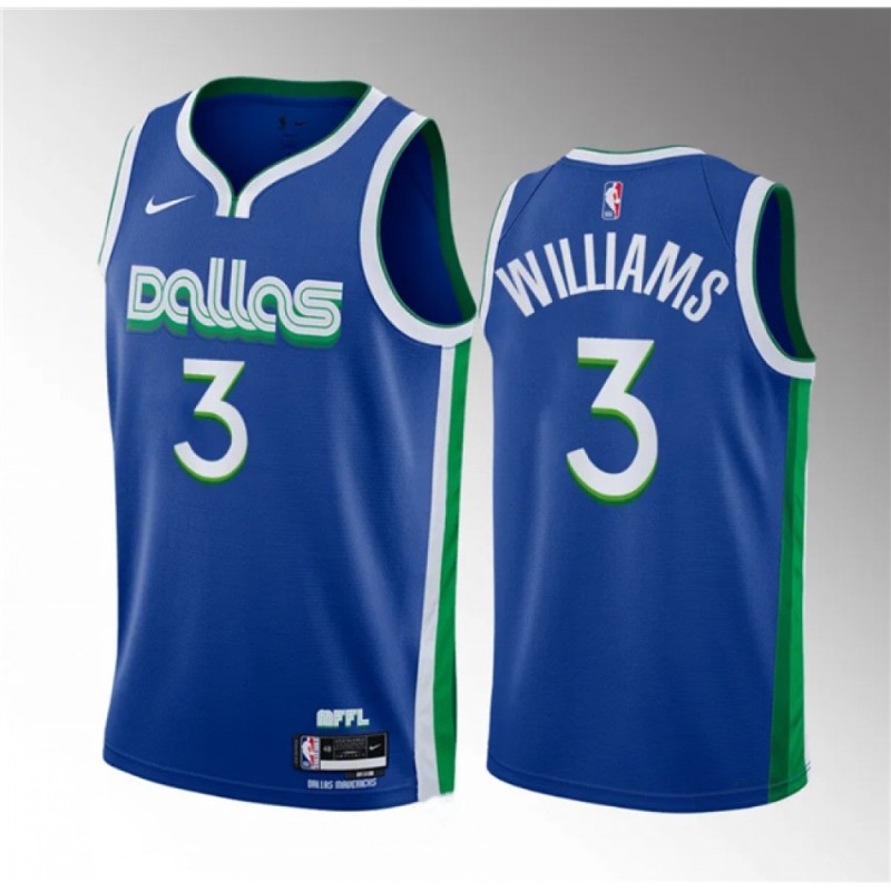 Men's Dallas Mavericks #3 Grant Williams Blue City Edition Stitched Basketball Jersey Men's Dallas Mavericks #3 Grant Williams Blue City Edition Stitched Basketball Jersey