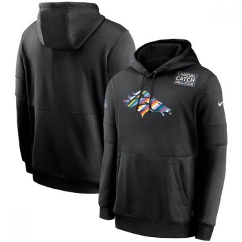 Men's Denver Broncos 2020 Black Crucial Catch Sideline Performance Pullover Hoodie Men's Denver Broncos 2020 Black Crucial Catch Sideline Performance Pullover Hoodie