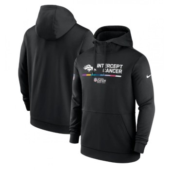 Men's Denver Broncos 2022 Black Crucial Catch Therma Performance Pullover Hoodie Men's Denver Broncos 2022 Black Crucial Catch Therma Performance Pullover Hoodie