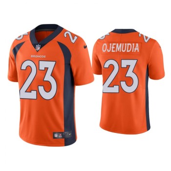 Men's Denver Broncos #23 Michael Ojemudia Orange Vapor Untouchable Limited Stitched Jersey Men's Denver Broncos #23 Michael Ojemudia Orange Vapor Untouchable Limited Stitched Jersey